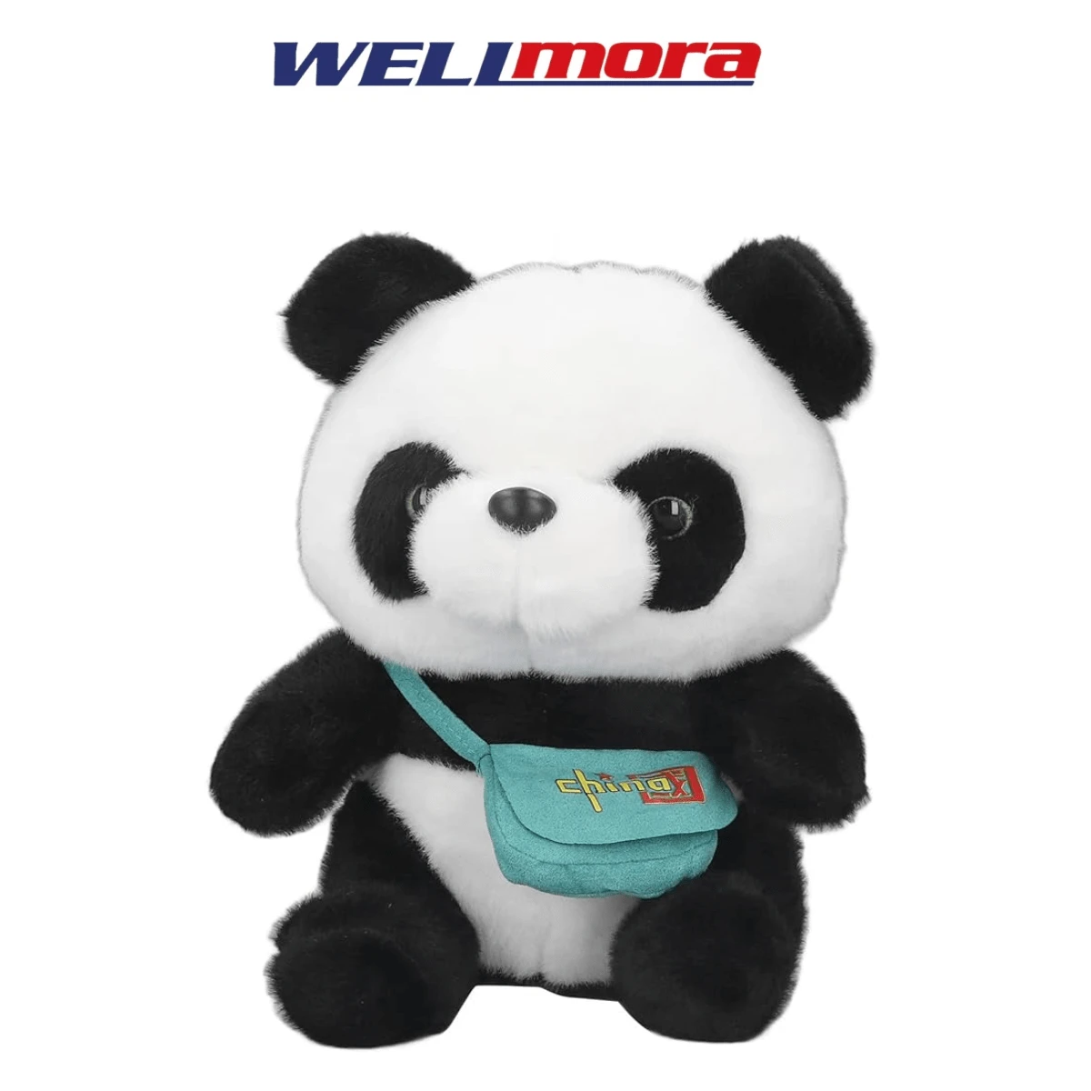 Cuddly Stuffed Panda With Kangaroo Bag And Cute Eyes - Filled With Soft Allergen-Free Cotton - Ideal To Gift To Your Daughter, Son, Partner Or Any Loved One - Your Perfect Hug Companion - Black and White - View 1