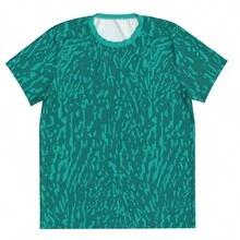 男款全印花運動t恤,適用於健身運動服裝 - 綠色 - 查看 4