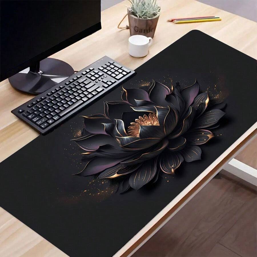 Lotus Flower Mouse Pad Gaming Mouse Pad Large Desk Mats On Top Of Desks