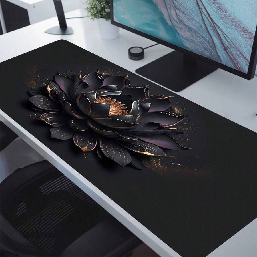 Lotus Flower Mouse Pad Gaming Mouse Pad Large Desk Mats On Top Of Desks