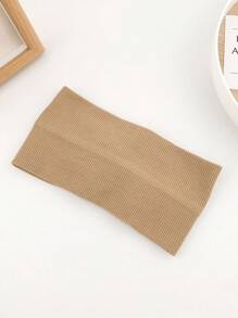 1pc Elegant Apricot Knotted Headband With Rhinestone Decor, Elastic Knitted Fabric, Outdoor Street Fashion, Commute Sport, Gift Party,Gym Hair Band Turban Headband Sweatband, Hairband Fall Winter Hair Accessories For Women For Vacation Outfits Woman Elegant Scarf Women Bandanas Soft Headwrap