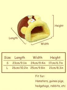 JIZAIZAI 1入組短毛絨蜜罐形寵物屋,保暖,適合室內寵物屋