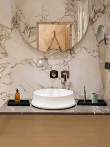 3M 1 Miếng Đen Hoa văn đá cẩm thạch Silicone Lưu trữ phòng tắm Cái mâm Đối với , Phòng vệ sinh Xe tăng Và Bản trang điểm - Nhiều màu - Xem 6