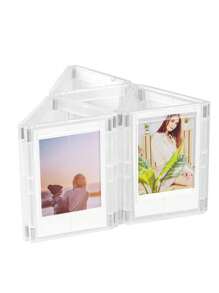 1個創意磁性照片展示架,適用於桌面裝飾,與正方形相框,磁性膠片,照片的積木和冰箱磁鐵相容 - 無色 - 查看 6