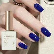 1pc Blue Gel Nail Polish 15ML Soak Off Glitter Gel Polish For All Seasons - Home Salon Nail Art DIY - 寶藍色 - 查看 2