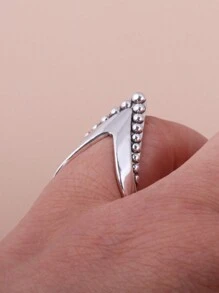 1 chiếc vòng trang sức bằng đồng có cấu trúc - Màu Bạc Cổ - Xem 2