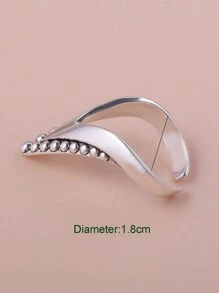 1 chiếc vòng trang sức bằng đồng có cấu trúc - Màu Bạc Cổ - Xem 3