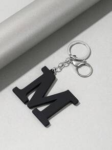 1pc Fashion Exaggerated English Letter Acrylic Unisex Keychain, Couples Accessory, Holiday Backpack For School Halloween Accessories Teachers Day Christmas Gift Ideas Bag Accessories Lanyards With Id Holder Car Accessories Bag Charms - Silver - View 5