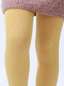 Medias A Rayas Para Niña - Amarillo - Ver 4