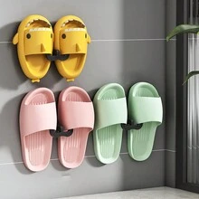 2入組拖鞋掛壁掛鞋架,浴室牆上置物架排水器,涼鞋整理架,免打孔