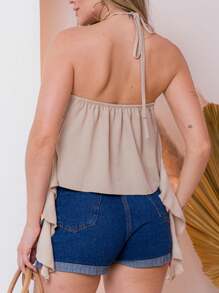 Women Tank Tops & Camis - 米色 - 查看 2