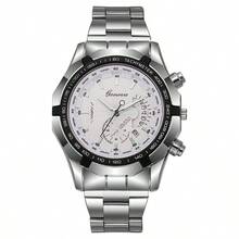 1枚時尚男士鋼帶手錶,休閒商務機械手錶,英式商務男士手錶 - 銀色 - 查看 4