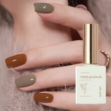 1pc Deep Gray Gel Nail Polish 15ML Soak Off Glitter Gel Polish For All Seasons - Home Salon Nail Art DIY - 深灰色 - 查看 2