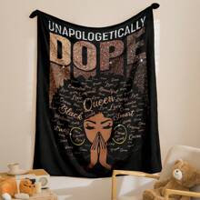 1片時尚印花毯子,柔軟的法蘭絨矩形沙發套,適合家居、日常使用,作為新年禮物 - 藍色 - 查看 1