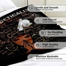 1片時尚印花毯子,柔軟的法蘭絨矩形沙發套,適合家居、日常使用,作為新年禮物 - 藍色 - 查看 3