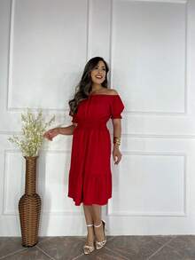 Women Dresses - Đỏ - Xem 3