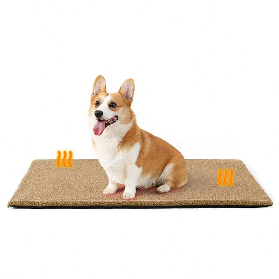 1件卡其色寵物鋁膜保溫墊,柔軟保溫鋁膜狗床墊,可水洗不滑動保溫貓狗狗舍墊,適用於大、中、小型貓狗,室內使用 - 卡其色 - 查看 1