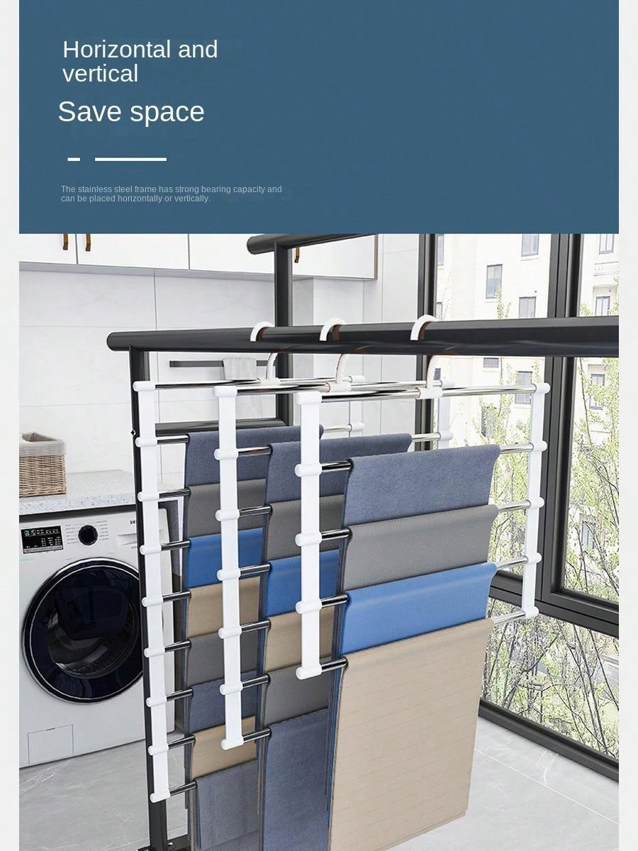 Un Cintre Multifonctionnel Et Un Portepantalons Grande Capacité Qui Ne Prend Pas De Place. Un