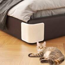 1pc Natural Sisal Cat Scratch Sofa Protector Mat, Durable & Anti-scratch & Non-shedding Furniture Scratch Pad, Suitable For Fabric Sofa, Comes With Nail-free Stickers - White - View 3