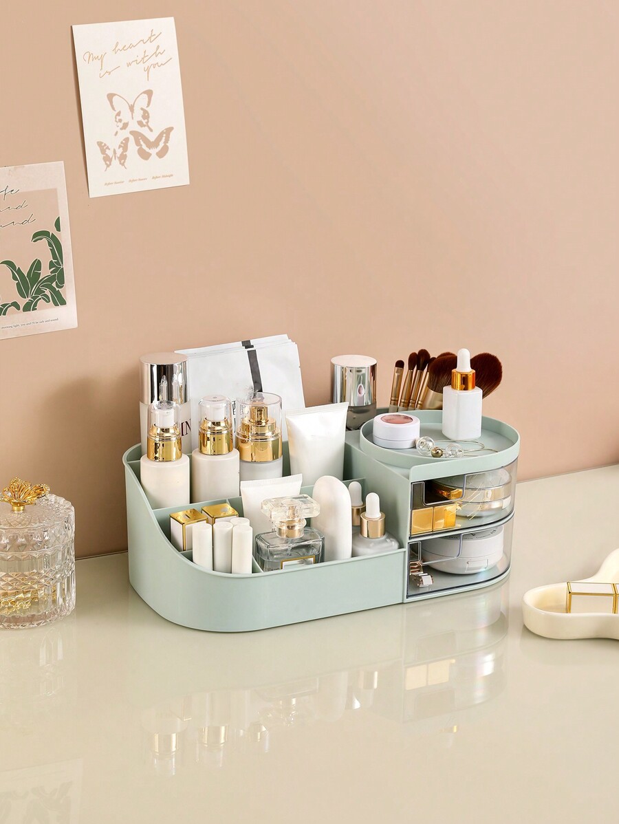 Cosmetic Storage Box Desktop Dressing Table Shelf With Drawers For