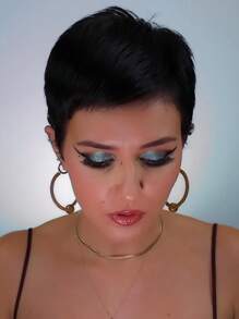 New European And American Short Haircut - Black - View 4