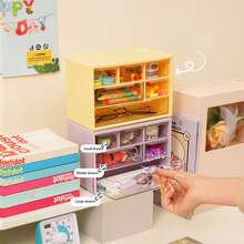1 Miếng Hộp đựng có ngăn kéo , Dễ thương Đồ trang sức & Kính áp tròng Hộp đựng Đối với Bàn - Màu tím - Xem 4