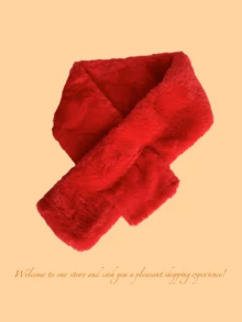 1條女性可充電實色毛絨圍巾,柔軟保暖頸部,是女友、老師和媽媽的絕佳禮物