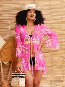 Vestido De Playa Elegante Y De Moda Para Mujer Del Verano 2024 - Rosa Fucsia - Ver 1