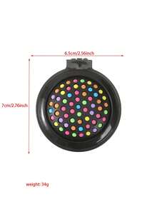1pc 7cm Black Foldable Mirror Comb - Black - View 5