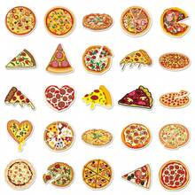 50入組卡通食物貼紙,披薩設計,適用於diy手機殼,行李箱裝飾,塗鴉貼紙 - 彩色 - 查看 4