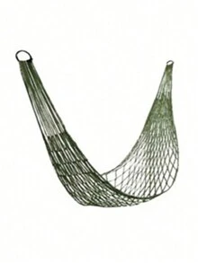 1入可攜式綠色尼龍索繩吊床,戶外網狀吊床 - 綠色 - 查看 1