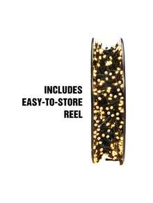 Joiedomi LED Christmas Lights Outdoor, Multi-Colored Christmas Tree Lights With Reel,Green Wire String Lights For Indoor Outdoor Holiday Xmas Decorations - 暖白 - 查看 2