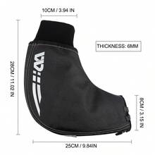 WEST BIKING 1pair Winter Thermal Cycling Gloves For Mountain Bike, Windproof, Anti-cold, Handlebar Protective Gear - Black - View 6