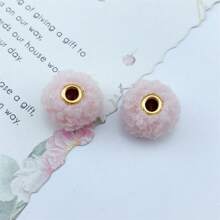 10pcs Colorful Plush Ball Bead With Large Hole Diy Jewelry Making Accessory - Hair ball beads - View 12