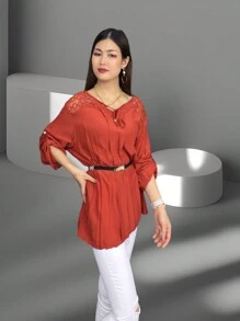Women Blouses - trái cam - Xem 4