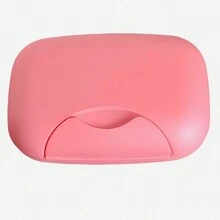 1 件便携式旅行香皂盒，旅行密封防水香皂架，带盖和锁，纯色塑料香皂盒，香皂收纳盒，浴室用品青少年礼物旅行必需品旅行收纳袋，适合海滩暑假返校学校用品假日露营假日必需品配件迷你女士香水男士香水香水瓶 - 粉色 - 查看 2