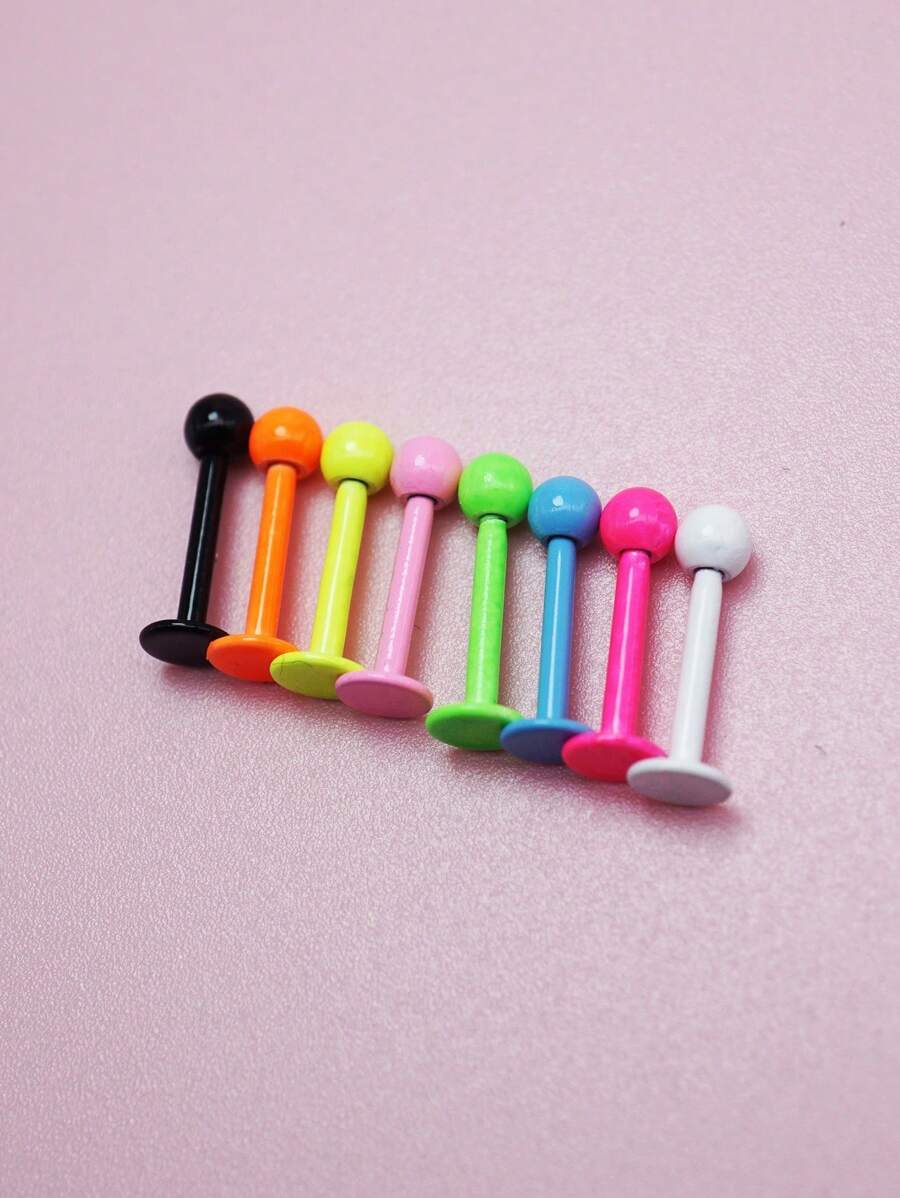 cái/bộ Vòng tròn bằng thép không gỉ nhiều màu Trang trí vòng môi Labret cho phụ nữ và trẻ em gái - Nhiều màu - Xem 1