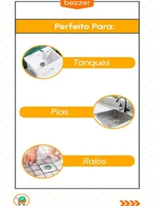 Desentupidor Manual Pistão De Alta Pressão Para Pia Cubas Cano Tanque e Vasos Multiuso Super Eficiente