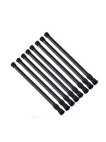 拉桿,張力簾桿,彈簧張力桿,可調節延伸彈簧桿,適用於窗戶,廚房,浴室,碗櫥,衣櫥衣架 - 黑色 - 查看 1