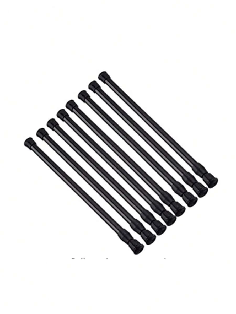 拉桿,張力簾桿,彈簧張力桿,可調節延伸彈簧桿,適用於窗戶,廚房,浴室,碗櫥,衣櫥衣架 - 黑色 - 查看 1