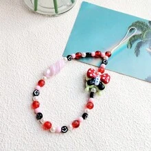 1 件時尚個性蝴蝶結設計手機掛繩