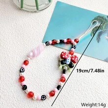 1 件時尚個性蝴蝶結設計手機掛繩