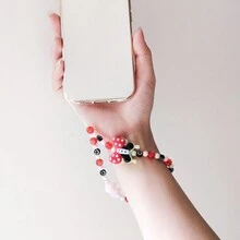 1 件時尚個性蝴蝶結設計手機掛繩