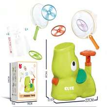 Elephant Foot Pedal Launch Disc Toy, Children Outdoor Bamboo Dragonfly Flying Disc, Boy And Girl Flying Rocket - Green - View 8