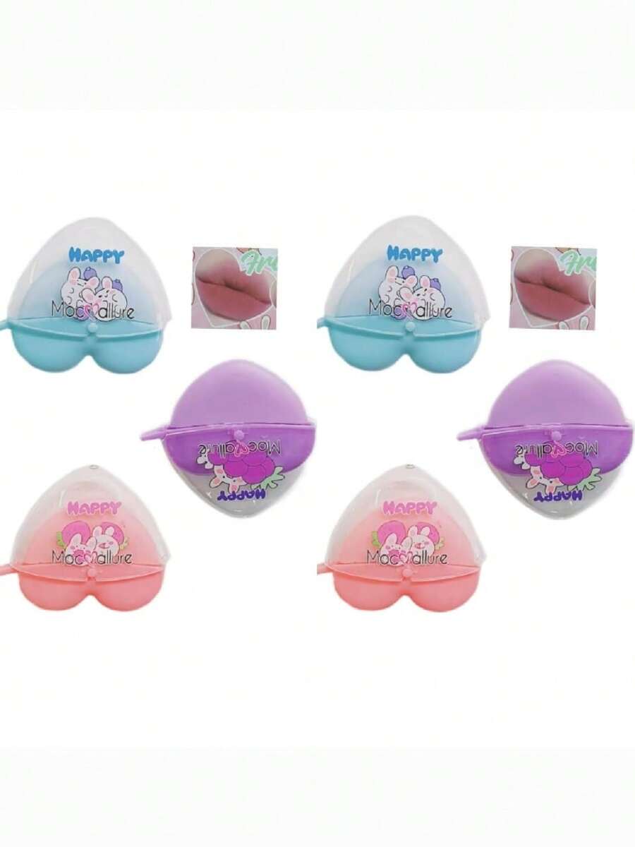 6pz Bálsamo Corazón Hidratante Mágico, colores mixtos - Multicolor - Ver 1