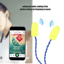 Auto Racing Mini Noise Reduction Foam Earbuds Mono Racing Speakers 1/8" Plug - Blue - View 3