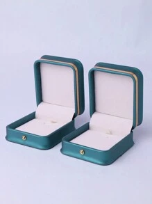 Elegante joyero con forma de cintura con borde dorado, caja para collar de esquinas cuadradas, caja de regalo para pulsera, caja de empaque de accesorios de joyería, regalo de cumpleaños