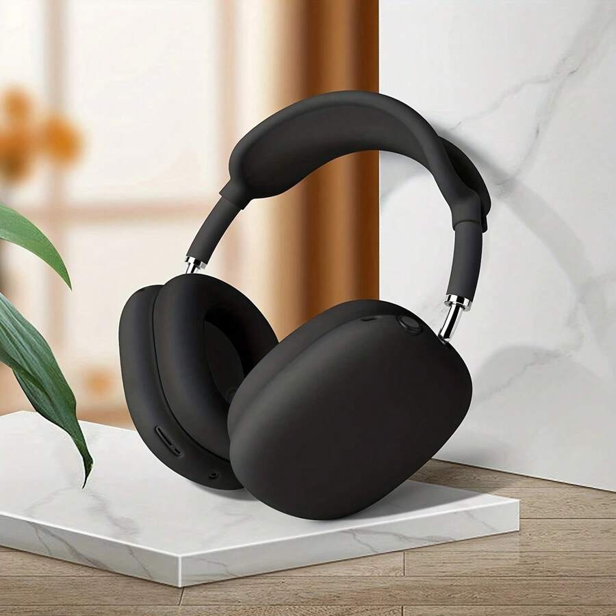 1 件裝矽膠耳機套,防刮耳墊套 + 耳罩套 + 頭帶套,耳機保護耳墊套配件 - 黑色 - 查看 1