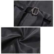 Chaleco De Traje Con Cuello En V Business Slim Fit Hombre - Rojo - Ver 5