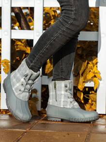 STQ Duck Boots For Women Waterproof Winter Boots Quilted Snow Boots